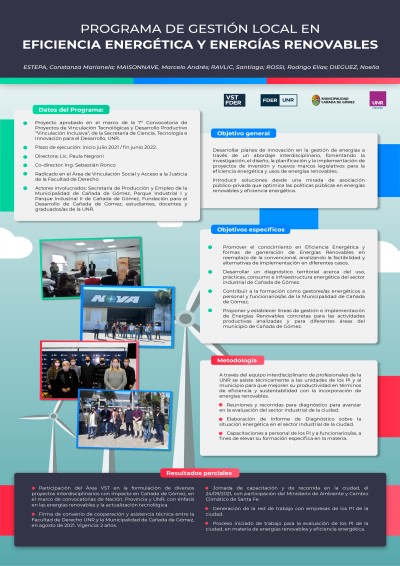 Read more about the article PROGRAMA DE GESTIÓN LOCAL EN EFICIENCIA ENERGÉTICA Y ENERGÍAS RENOVABLES