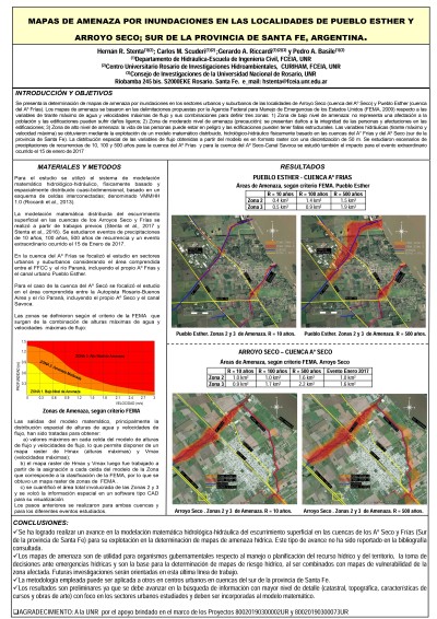 Read more about the article MAPAS DE AMENAZA POR INUNDACIONES EN LAS LOCALIDADES DE PUEBLO ESTHER Y ARROYO SECO; SUR DE LA PROVINCIA DE SANTA FE, ARGENTINA.