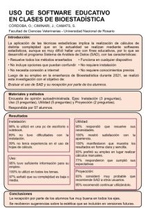Read more about the article USO DE SOFTWARE EDUCATIVO EN CLASES DE BIOESTADÍSTICA