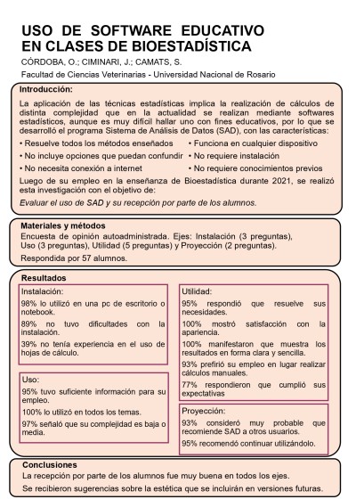 Read more about the article USO DE SOFTWARE EDUCATIVO EN CLASES DE BIOESTADÍSTICA