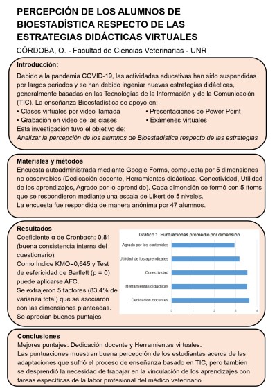 Read more about the article PERCEPCIÓN DE LOS ALUMNOS DE BIOESTADÍSTICA RESPECTO DE LAS ESTRATEGIAS DIDÁCTICAS VIRTUALES