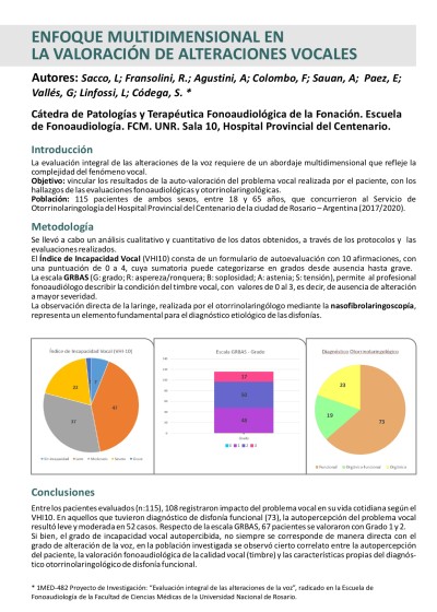 Read more about the article ENFOQUE MULTIDIMENSIONAL EN LA VALORACIÓN DE ALTERACIONES VOCALES