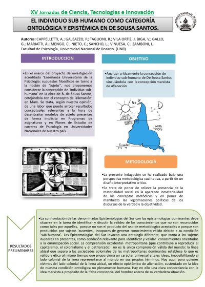 Read more about the article EL INDIVIDUO SUB HUMANO COMO CATEGORÍA ONTOLÓGICA Y EPISTÉMICA EN DE SOUSA SANTOS.