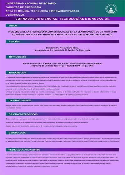 Read more about the article INCIDENCIA DE LAS REPRESENTACIONES SOCIALES EN LA ELABORACIÓN DE UN PROYECTO ACADÉMICO EN ADOLESCENTES QUE FINALIZAN LA ESCUELA SECUNDARIA TÉCNICA.