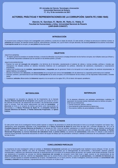 Read more about the article ACTORES, PRÁCTICAS Y REPRESENTACIONES DE LA CORRUPCIÓN: SANTA FE (1890- 1945)