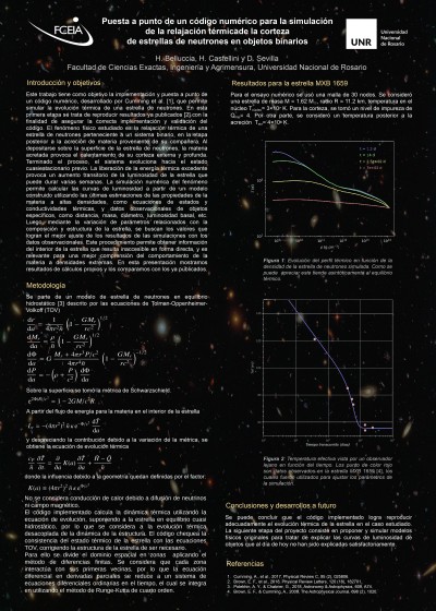 Lee más sobre el artículo PUESTA A PUNTO DE UN CÓDIGO NUMÉRICO PARA LA SIMULACIÓN DE LA RELAJACIÓN TÉRMICA DE LA CORTEZA DE ESTRELLAS DE NEUTRONES EN OBJETOS BINARIOS.