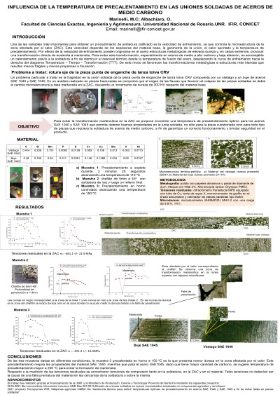 Read more about the article INFLUENCIA DE LA TEMPERATURA DE PRECALENTAMIENTO EN LAS UNIONES SOLDADAS DE ACEROS DE MEDIO CARBONO