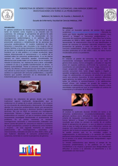 Read more about the article PERSPECTIVA DE GÉNEROS Y CONSUMOS DE SUSTANCIAS: una mirada sobre las investigaciones en torno a la problemática