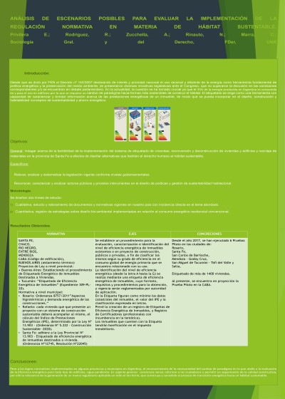 Read more about the article ANÁLISIS DE ESCENARIOS PARA EVALUAR LA IMPLEMENTACIÓN DE LA REGULACIÓN NORMATIVA EN MATERIA DE HÁBITAT SUSTENTABLE.