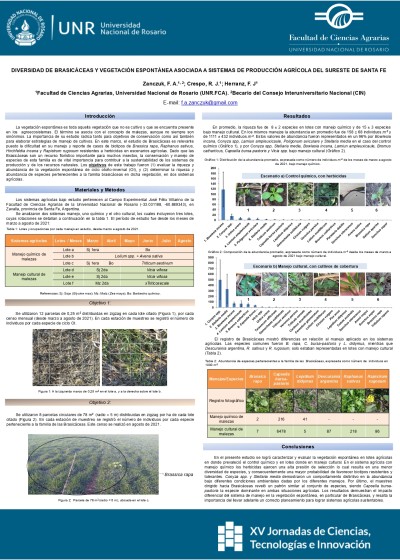 Read more about the article DIVERSIDAD DE BRASICÁCEAS Y VEGETACIÓN ESPONTÁNEA ASOCIADA A SISTEMAS DE PRODUCCIÓN AGRÍCOLA DEL SURESTE DE SANTA FE