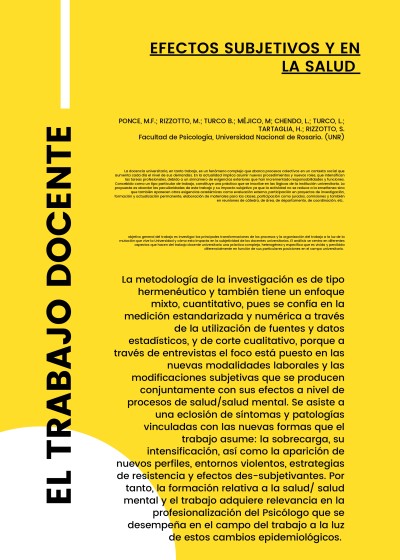 Read more about the article EL TRABAJO DOCENTE: EFECTOS SUBJETIVOS Y EN LA SALUD