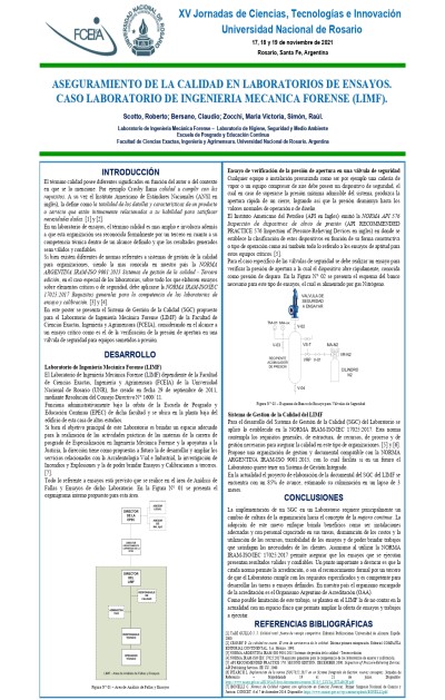 Read more about the article ASEGURAMIENTO DE LA CALIDAD EN LABORATORIOS DE ENSAYOS. CASO LABORATORIO DE INGENIERIA MECANICA FORENSE (LIMF)