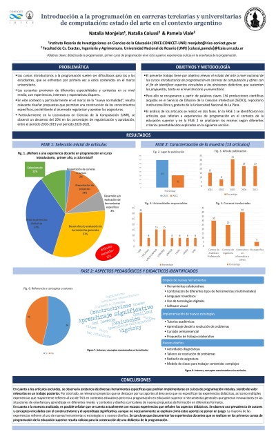 Read more about the article INTRODUCCIÓN A LA PROGRAMACIÓN EN CARRERAS TERCIARIAS Y UNIVERSITARIAS DE  COMPUTACIÓN: ESTADO DEL ARTE EN EL CONTEXTO ARGENTINO
