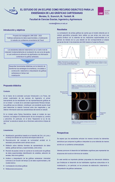 Read more about the article EL ESTUDIO DE UN ECLIPSE COMO RECURSO DIDÁCTICO PARA LA ENSEÑANZA DE LAS GRÁFICAS CARTESIANAS