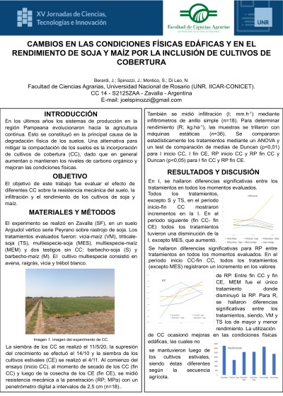 Read more about the article CAMBIOS EN LAS CONDICIONES FÍSICAS EDÁFICAS Y EN EL RENDIMIENTO DE SOJA Y MAÍZ POR LA INCLUSIÓN DE CULTIVOS DE COBERTURA