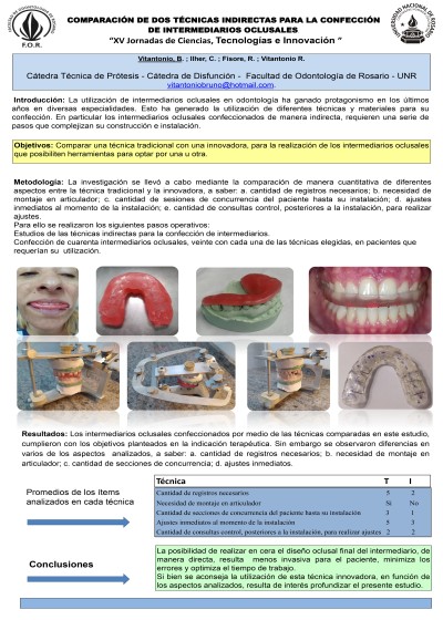 Read more about the article COMPARACIÓN DE DOS TÉCNICAS INDIRECTAS PARA LA CONFECCIÓN DE INTERMEDIARIOS OCLUSALES