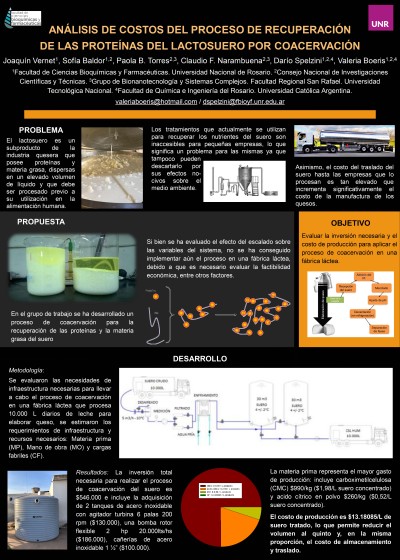 Read more about the article ANÁLISIS DE COSTOS DEL PROCESO DE RECUPERACIÓN DE LAS PROTEÍNAS DEL LACTOSUERO POR COACERVACIÓN