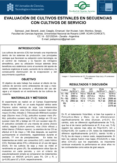 Read more about the article EVALUACIÓN DE CULTIVOS ESTIVALES EN SECUENCIAS CON CULTIVOS DE SERVICIO