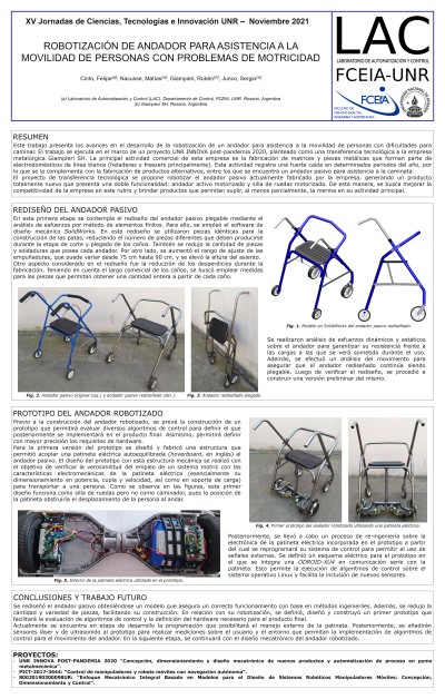 Read more about the article ROBOTIZACIÓN DE ANDADOR PARA ASISTENCIA A LA MOVILIDAD DE PERSONAS CON PROBLEMAS DE MOTRICIDAD