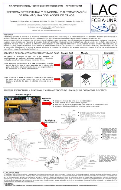 Read more about the article REFORMA ESTRUCTURAL Y FUNCIONAL Y AUTOMATIZACION DE UNA MAQUINA DOBLADORA DE CAÑOS