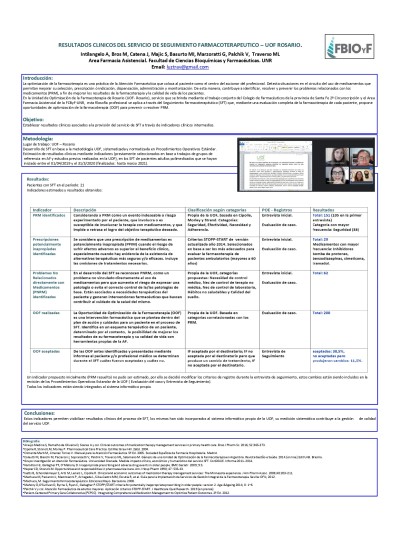 Read more about the article RESULTADOS CLINICOS DEL SERVICIO DE SEGUIMIENTO FARMACOTERAPEUTICO – UOF ROSARIO.