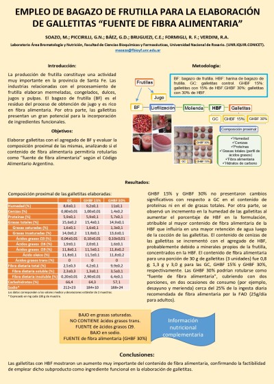 Read more about the article EMPLEO DE BAGAZO DE FRUTILLA PARA LA ELABORACIÓN DE GALLETITAS “FUENTE DE FIBRA ALIMENTARIA”.