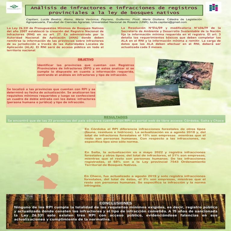 Read more about the article ANALISIS DE INFRACTORES E INFRACCIONES DE REGISTROS PROVINCIALES A LA LEY DE BOSQUES NATIVOS