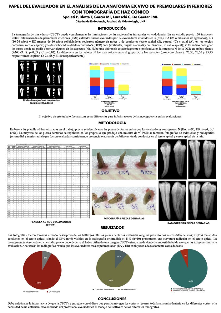 Read more about the article PAPEL DEL EVALUADOR EN EL ANÁLISIS DE LA ANATOMIA EX VIVO DE PREMOLARES INFERIORES CON TOMOGRAFÍA DE HAZ CÓNICO