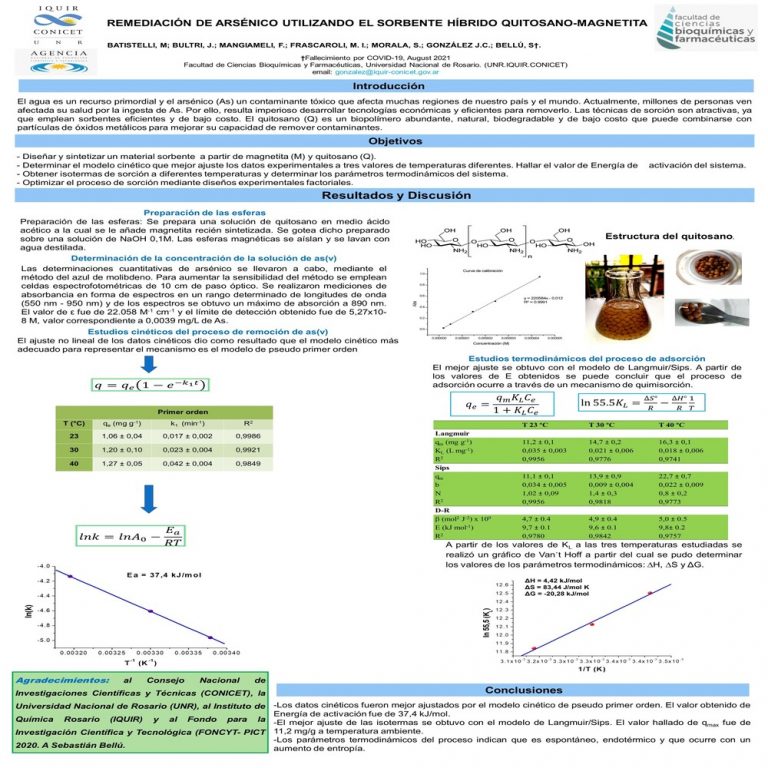 Read more about the article REMEDIACIÓN DE ARSÉNICO UTILIZANDO EL SORBENTE HÍBRIDO QUITOSANO-MAGNETITA.