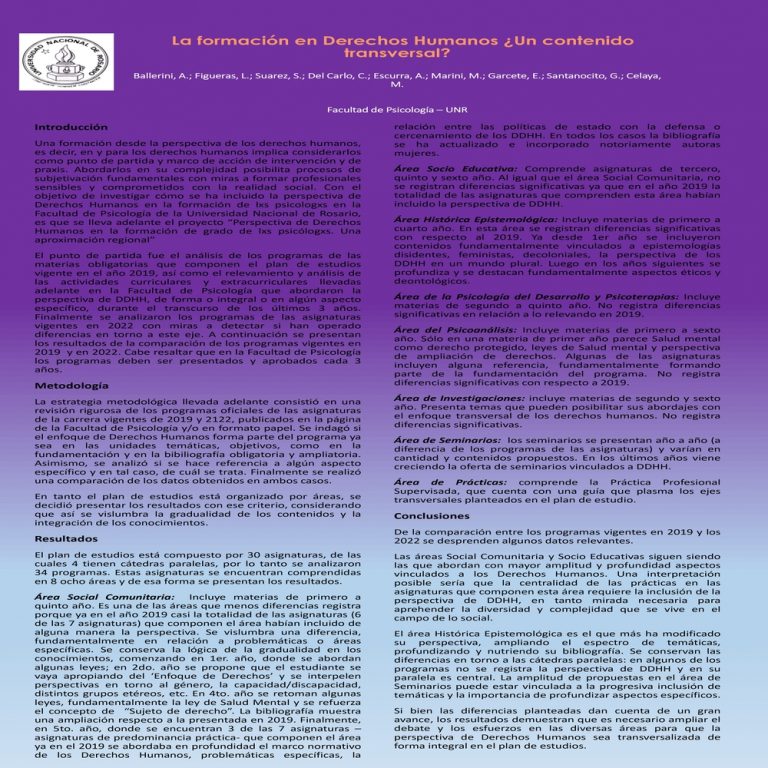 Read more about the article La formación en derechos humanos ¿un contenido transversal?