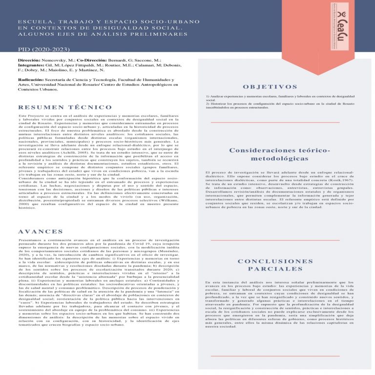 Read more about the article Escuela, trabajo y espacio socio-urbano en contextos de desigualdad social. Algunos ejes de análisis preliminares