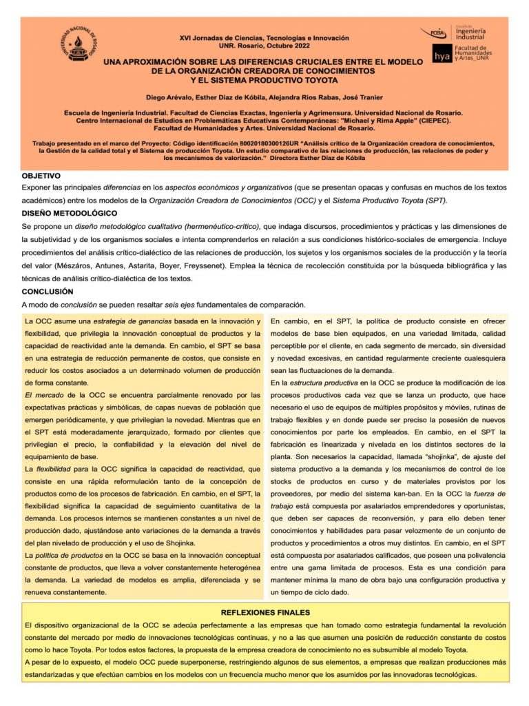 Read more about the article Una aproximación sobre las diferencias cruciales entre el modelo de la organización creadora de conocimientos y el sistema productivo toyota.