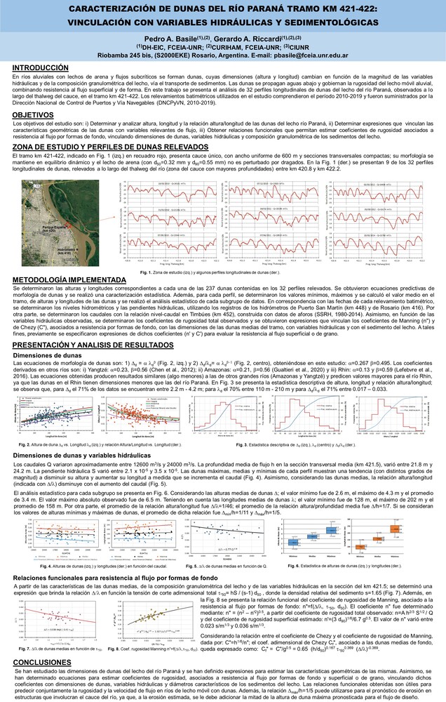 Read more about the article CARACTERIZACIÓN DE DUNAS DEL RÍO PARANÁ TRAMO KM 421–422: VINCULACIÓN CON VARIABLES HIDRÁULICAS Y SEDIMENTOLÓGICAS