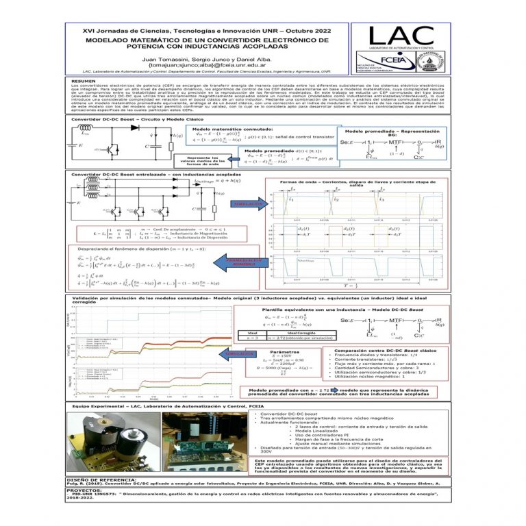 Read more about the article MODELADO MATEMÁTICO DE UN CONVERTIDOR ELECTRONICO DE POTENCIA CON INDUCTANCIAS ACOPLADAS