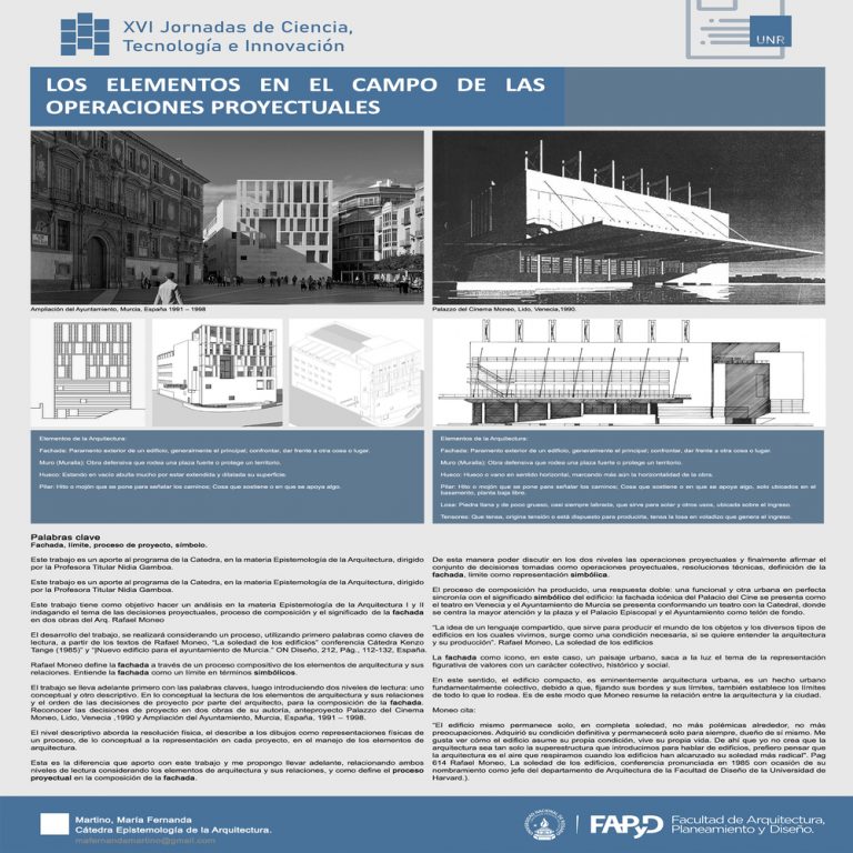 Read more about the article LOS ELEMENTOS DE ARQUITECTURA EN EL CAMPO DE LAS OPERACIONES PROYECTUALES