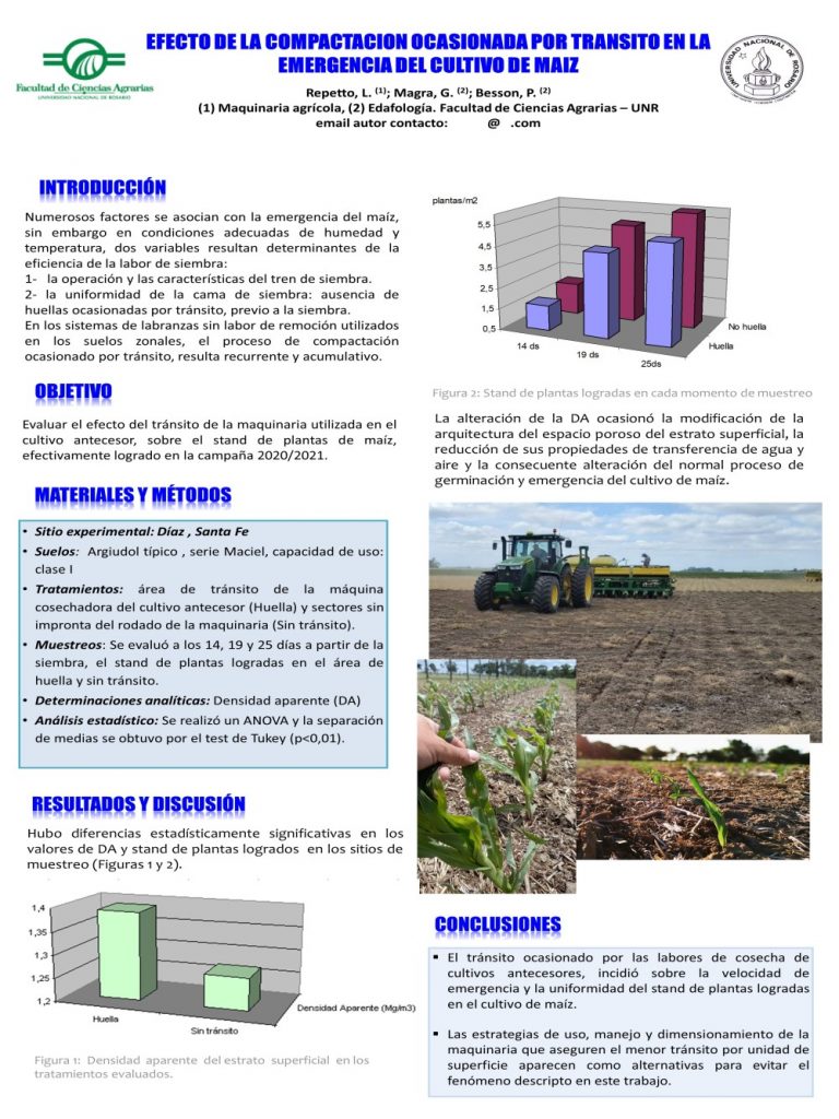 Read more about the article EFECTO DE LA COMPACTACION OCASIONADA POR TRANSITO EN LA EMERGENCIA DEL CULTIVO DE MAIZ