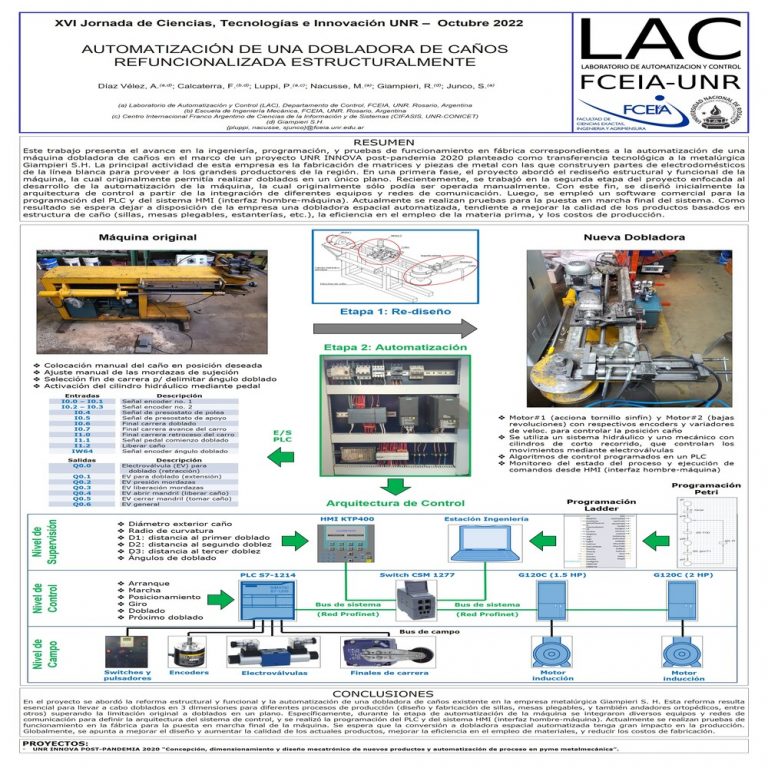 Read more about the article AUTOMATIZACIÓN DE UNA DOBLADORA DE CAÑOS REFUNCIONALIZADA ESTRUCTURALMENTE