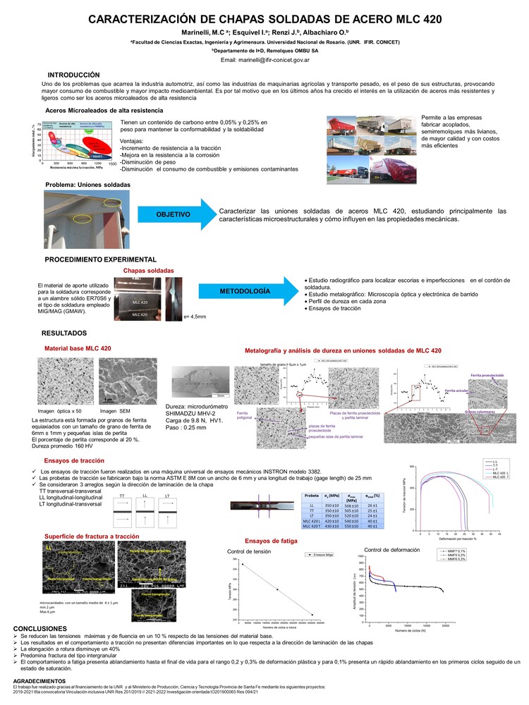 Read more about the article CARACTERIZACIÓN DE CHAPAS SOLDADAS DE ACERO MLC 420