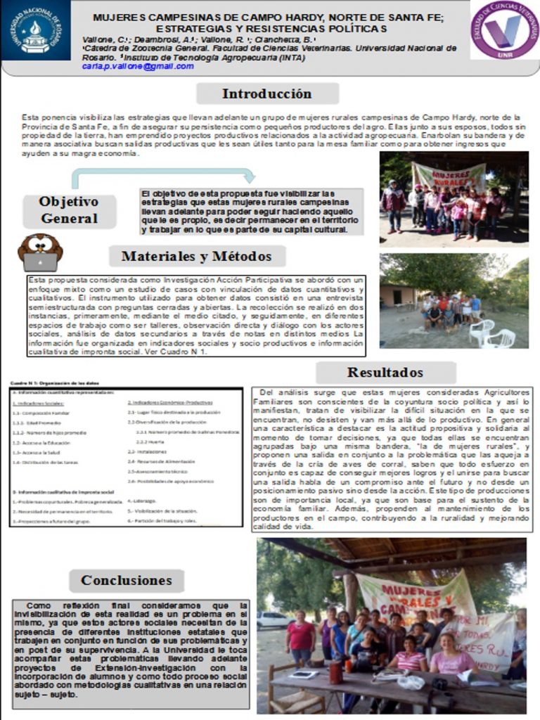 Lee más sobre el artículo MUJERES CAMPESINAS DE CAMPO HARDY, NORTE DE SANTA FE;  ESTRATEGIAS Y RESISTENCIAS POLÍTICAS