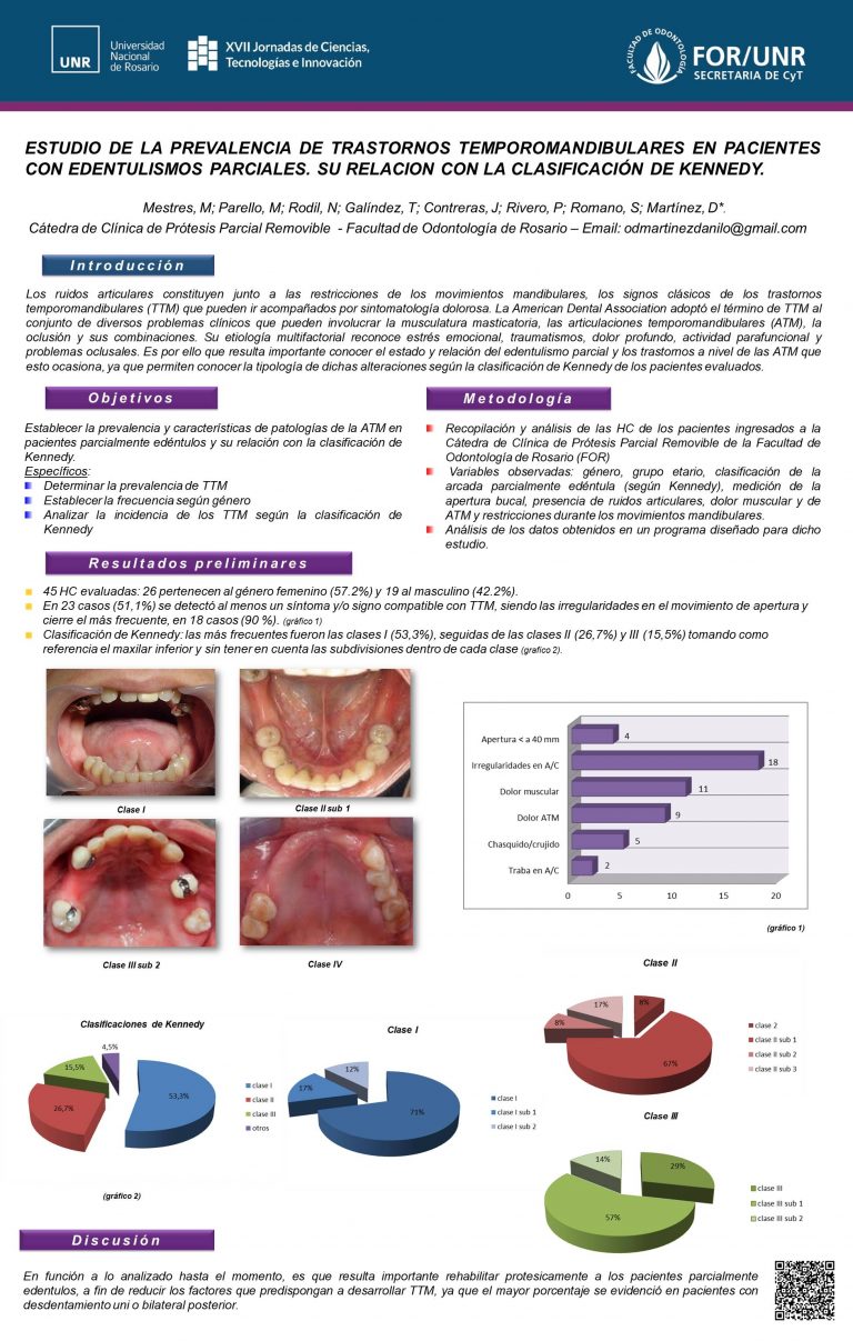 Read more about the article ESTUDIO DE LA PREVALENCIA DE TRASTORNOS TEMPOROMANDIBULARES EN PACIENTES CON EDENTULISMOS PARCIALES. SU RELACION CON LA CLASIFICACIÓN DE KENNEDY.