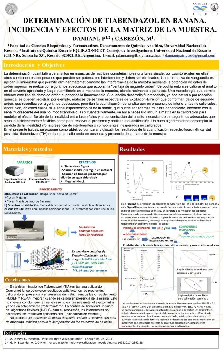 Read more about the article DETERMINACIÓN DE TIABENDAZOL EN BANANA.INCIDENCIA Y EFECTOS DE LA MATRIZ DE LA MUESTRA.