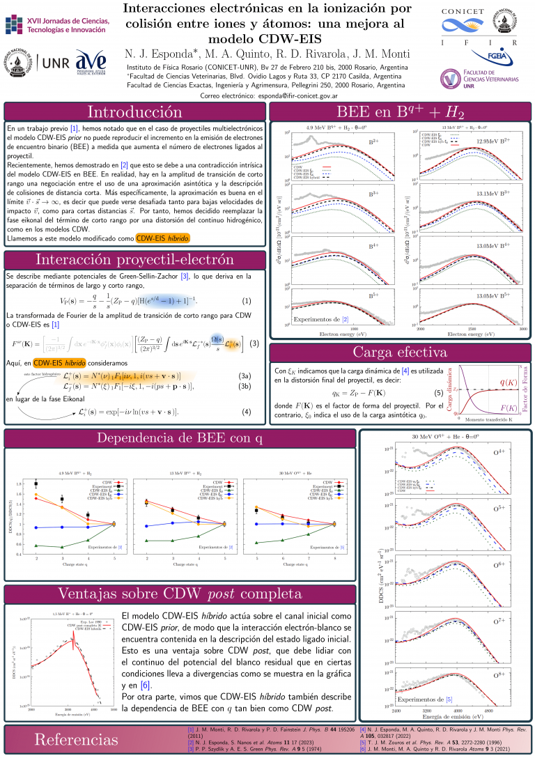 Read more about the article INTERACCIONES ELECTRÓNICAS EN LA IONIZACIÓN POR COLISIÓN ENTRE IONES Y ÁTOMOS: UNA MEJORA AL MODELO CDW-EIS