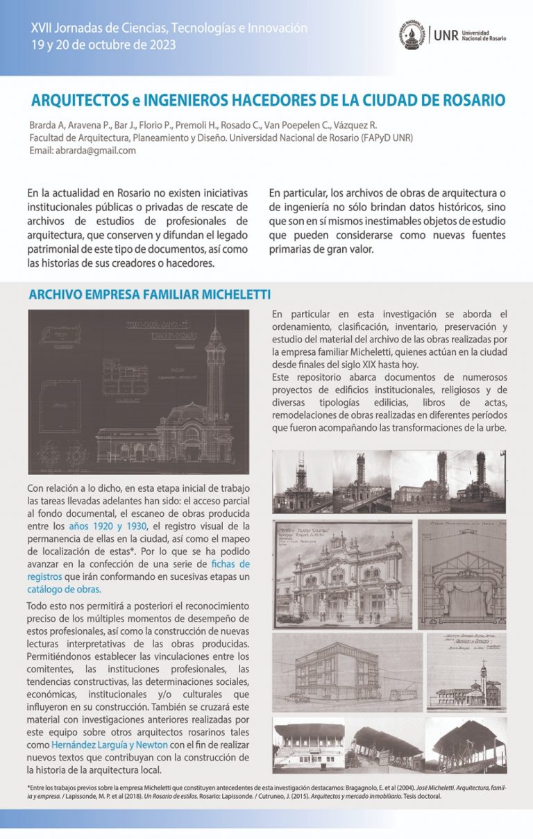 Lee más sobre el artículo ARQUITECTOS, e INGENIEROS HACEDORES DE LA CIUDAD DE ROSARIO