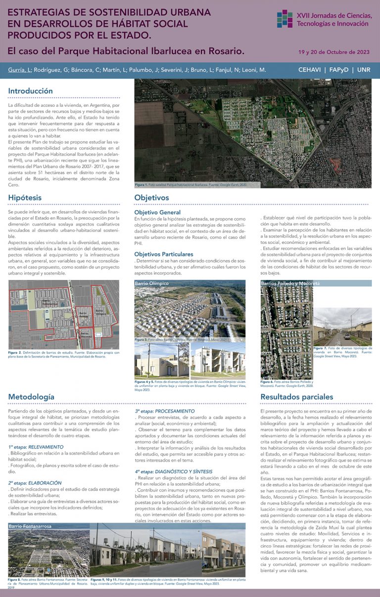 Read more about the article ESTRATEGIAS DE SOSTENIBILIDAD URBANA EN DESARROLLOS DE HÁBITAT SOCIAL PRODUCIDOS POR EL ESTADO. EL CASO DEL PARQUE HABITACIONAL IBARLUCEA EN ROSARIO.