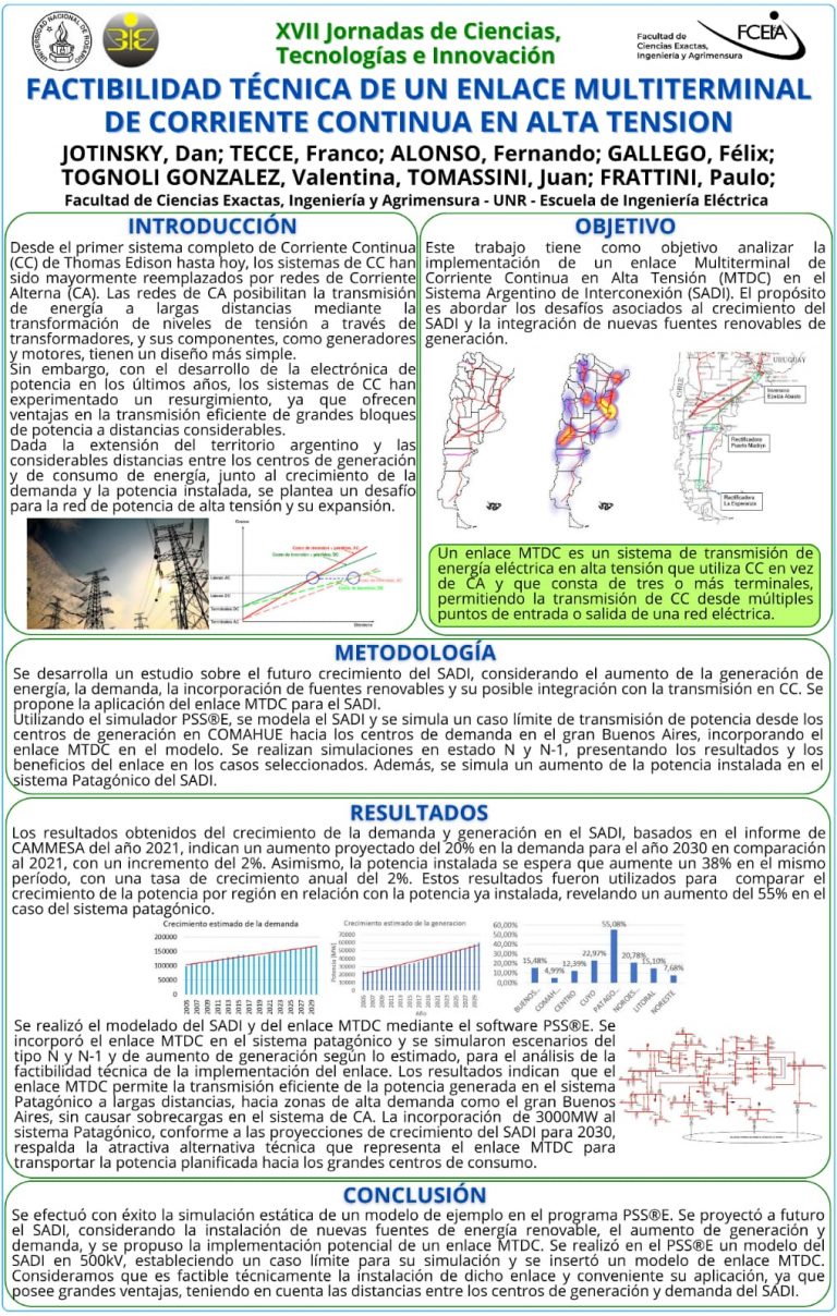 Read more about the article FACTIBILIDAD TÉCNICA DE UN ENLACE MULTITERMINAL DE CORRIENTE CONTINUA EN ALTA TENSIÓN.