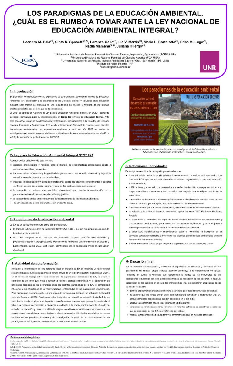 Read more about the article LOS PARADIGMAS DE LA EDUCACIÓN AMBIENTAL. ¿CUÁL ES EL RUMBO A TOMAR ANTE LA LEY NACIONAL DE EDUCACIÓN AMBIENTAL INTEGRAL?