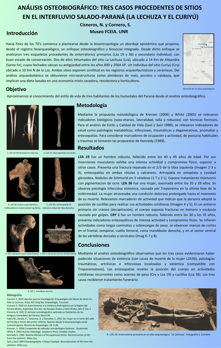 Read more about the article ANALISIS OSTEOBIOGRAFICO: TRES CASOS DE ESTUDIO PROCEDENTES DE LOS SITIOS LA LECHUZA Y CURIYÚ, INTERFLUVIO SALADO-PARANÁ, SANTA FE