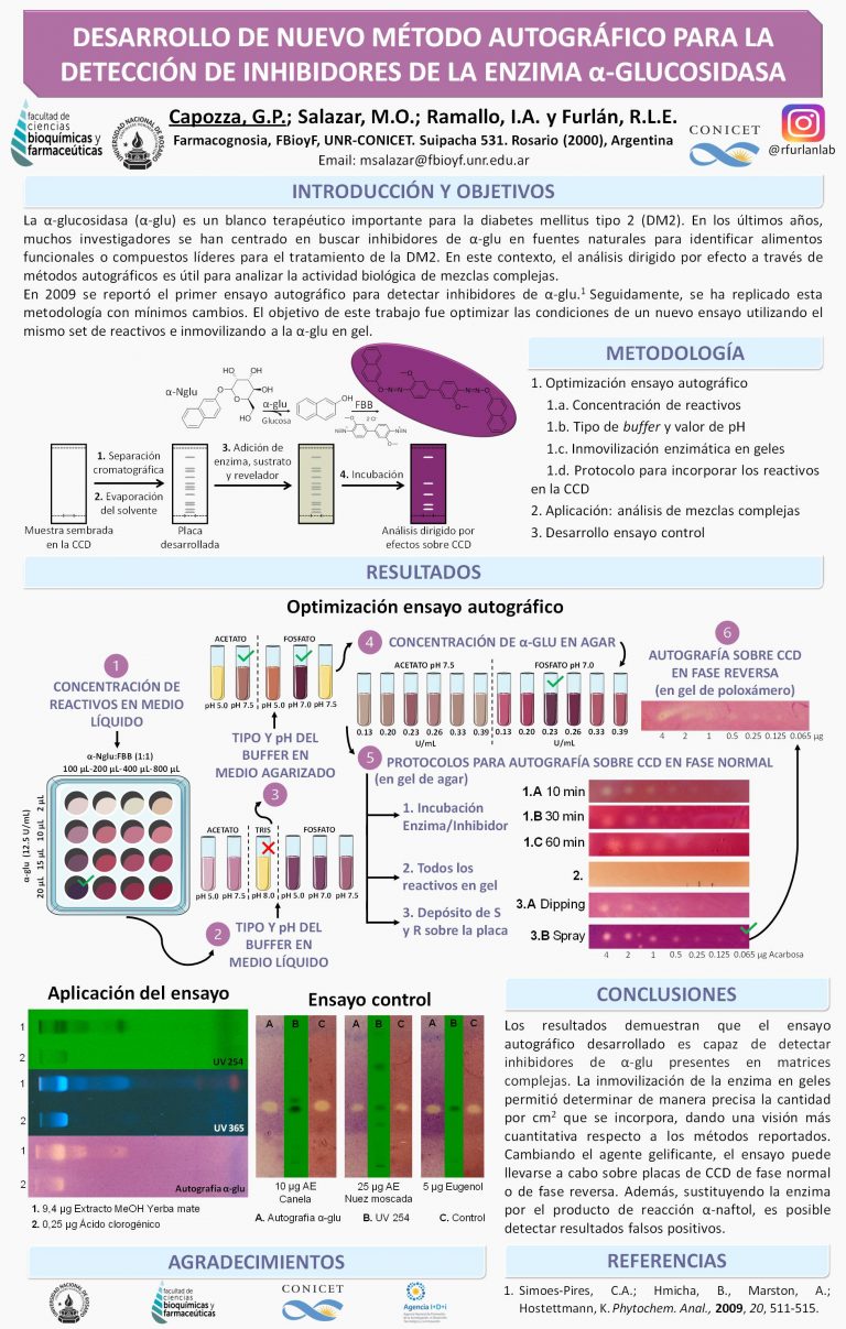 Read more about the article DESARROLLO DE NUEVO MÉTODO AUTOGRÁFICO PARA LA DETECCIÓN DE INHIBIDORES DE LA ENZIMA α-GLUCOSIDASA