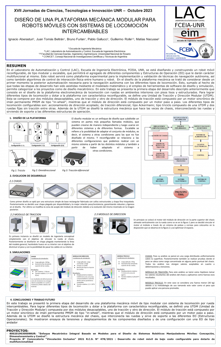 Read more about the article DISEÑO DE UNA PLATAFORMA MECÁNICA MODULAR PARA ROBOTS MÓVILES CON SISTEMAS DE LOCOMOCIÓN INTERCAMBIABLES