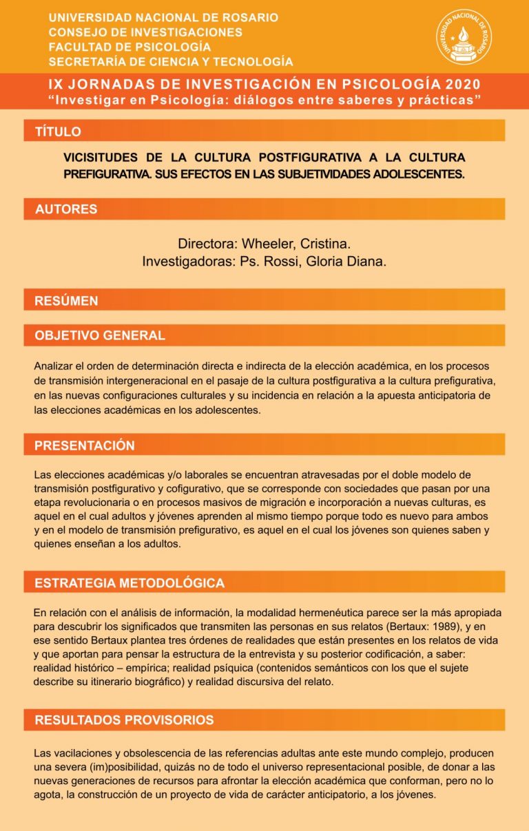 Read more about the article Orientación Vocacional. Vicisitudes del pasaje de la Cultura Postfigurativa a la cultura prefigurativa. Sus efectos en la producción de subjetividades adolescentes.